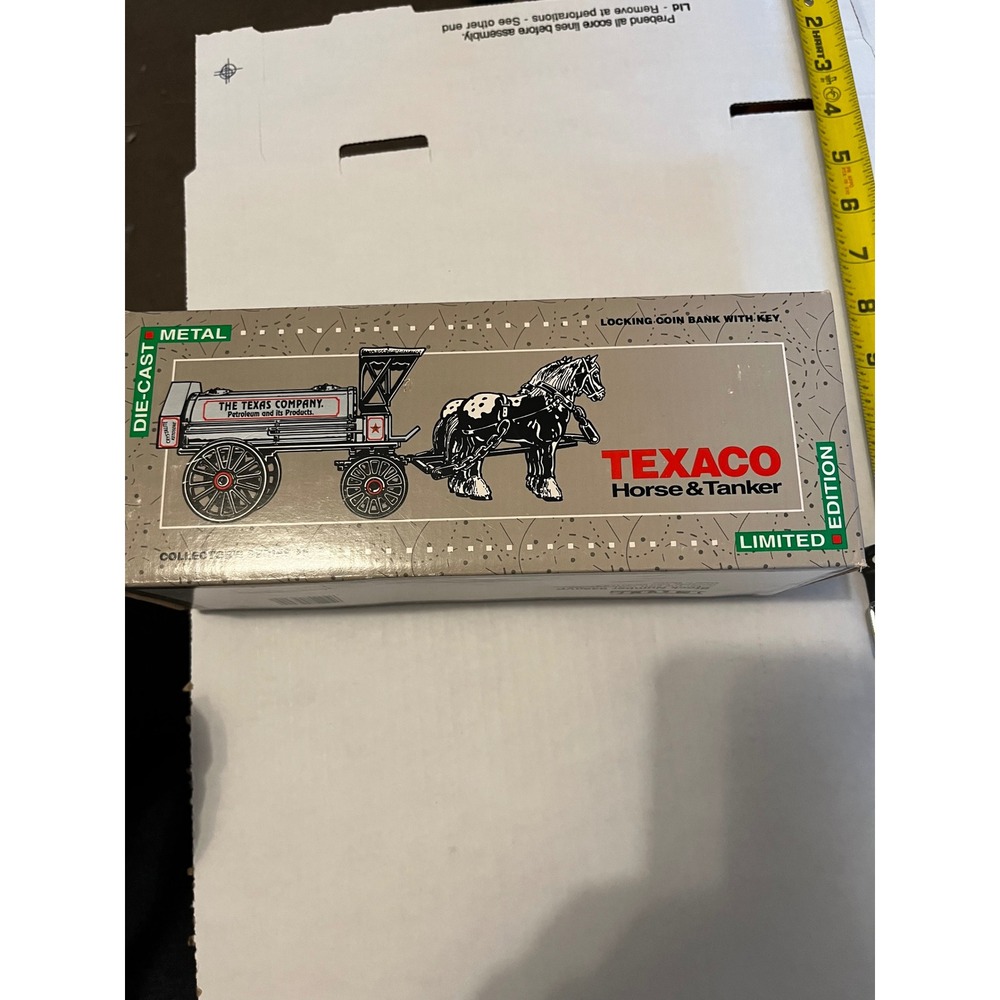 Ertl 1991 Texaco Horse & Tanker Die-Cast Metal Locking Coin‎ Bank 9390VP Limited